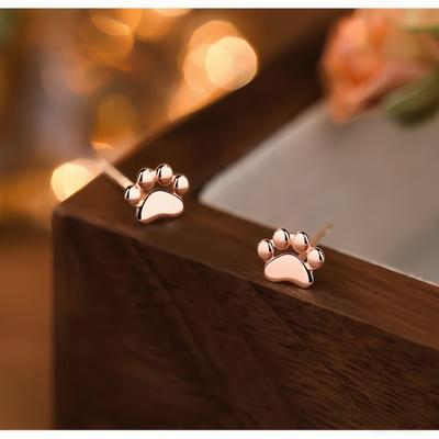 Charmante Katzenpfoten-Ohrringe für Damen - s925 Sterling-Silber, Einfacher Frischer Modeschmuck.