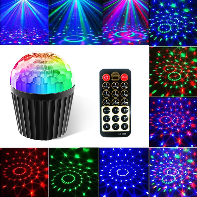 

Светодиодный светильник для вечеринки на сцене, диско-шар, DJ-свет с дистанционным управлением, Хэллоуин, Рождество, декор, бар, свадьба, домашний клуб, атмосфера, лампа