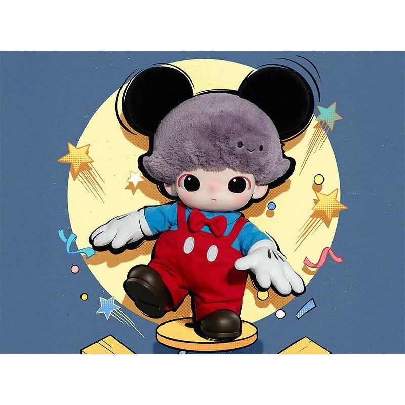 DIMOO WORLD DISNEY Mickey Plush Bag Doll Toy Gachapon Sofubi Figure Keychain Blind Gift Fan Activity Pop Mart