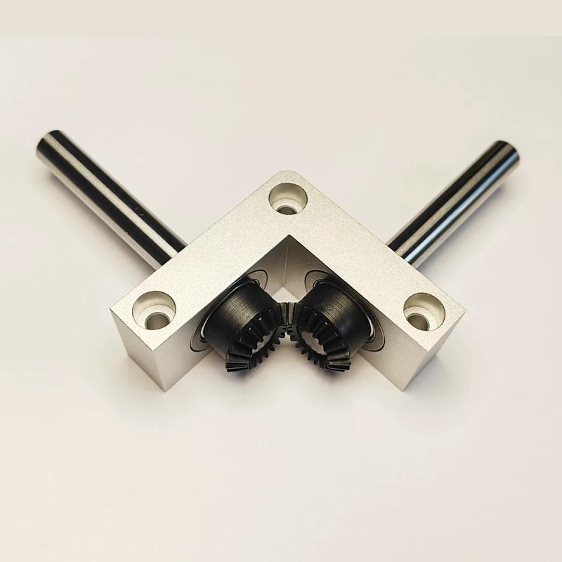 90 Degree Right Angle Gearbox 1:1 Ratio with 8mm/10mm Shaft,Mini Bevel Gear Transmission Box for RC Models DIY Machinery