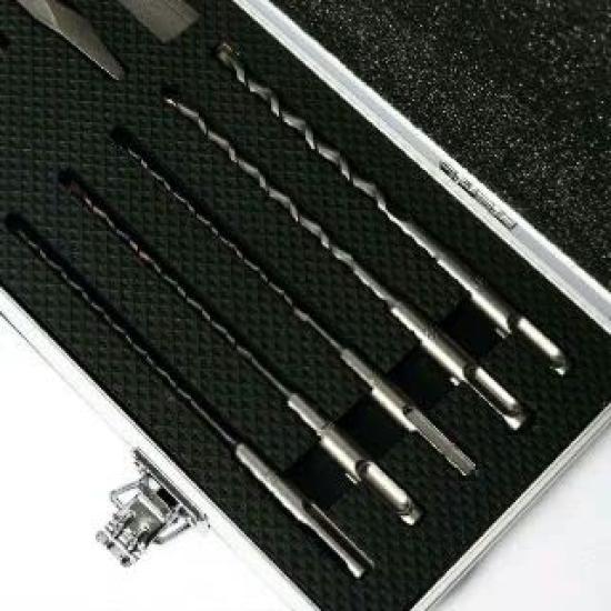 Makita Vibration Drill Bit SDS PLUS Chisel Set of 10 Aluminum Case Included Hammer Drill Bit D-70904 [Item]