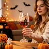 Unique Cup Halloween Wine Glass, Spooky Ghost Cat Witch Pumpkin Drinking Glass for Artistic Kitchen Drinkware Wines, Cocktails, Spirits, Holiday