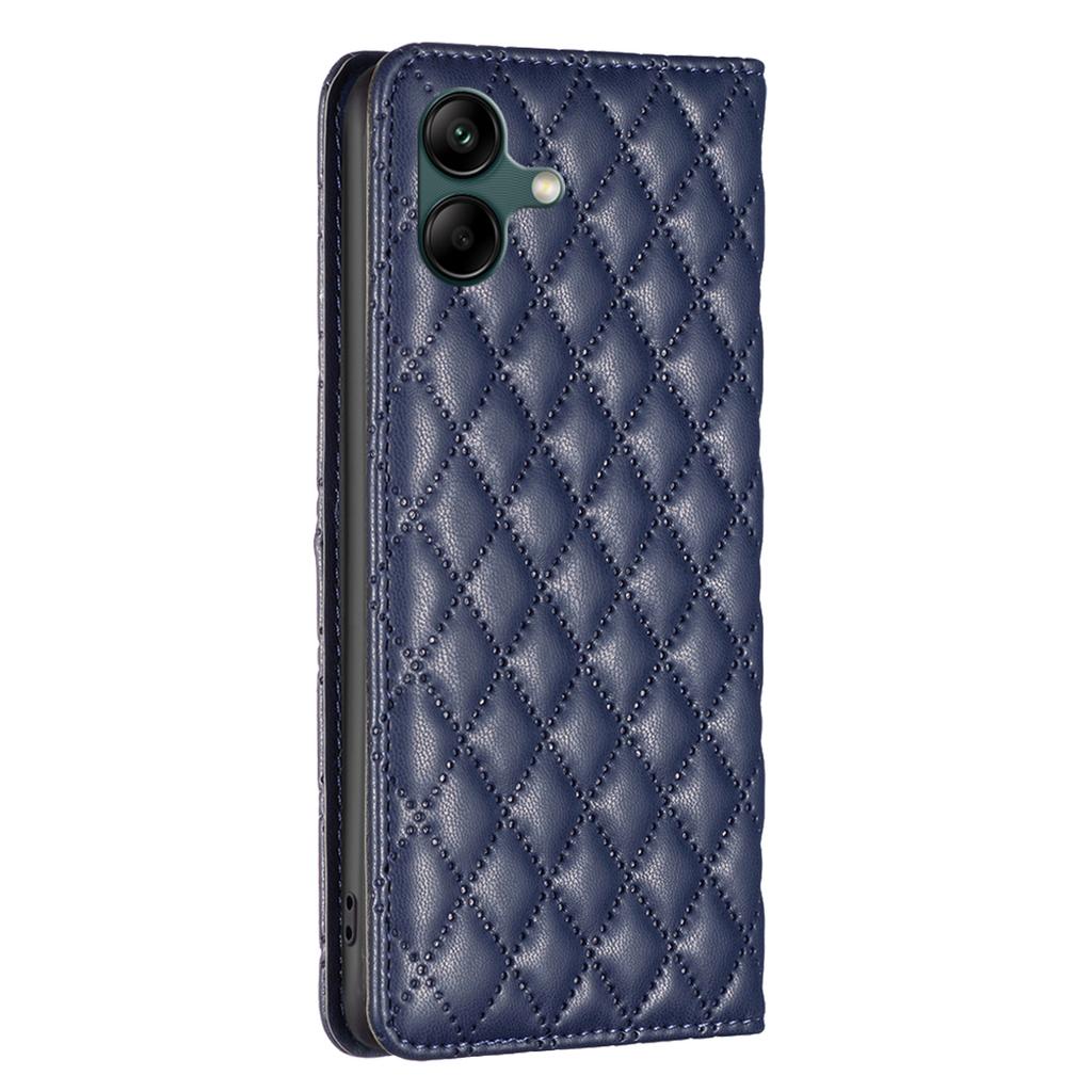 BINFEN COLOR BF Style-16 For Samsung Galaxy A06 4G Case Card Slots Rhombus Leather Cover