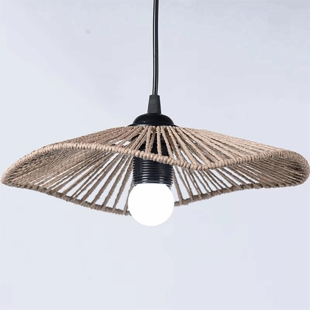 Handwoven Pendant Shade Vintage Chandelier Cover Boho Woven Lamp Shade Home Decoration