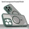 For iPhone 16 15 14 13 Pro Max ase Semi-Transparent Frosted Matte PC+TPU Anti-fingerprint Translucent Cover