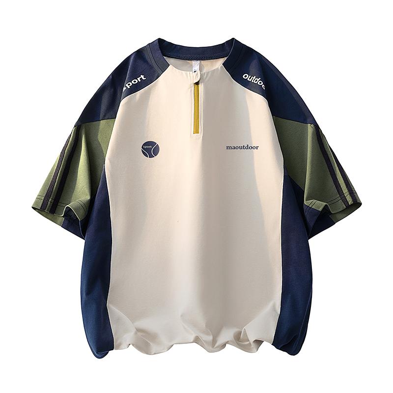 Outdoor Short Sleeved Men s Round Neck T-shirt Men s Summer Men s Half Sleeved Shirt Versatile T-shirt Men s T-shirt 2XL