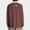 Adidas Terrex X And Wander Collaboration FW23 Pattern Printed Outdoor Sports Crew Neck Long Sleeve T-Shirt Unisex Tops Dark-Gray Brown HZ0672
