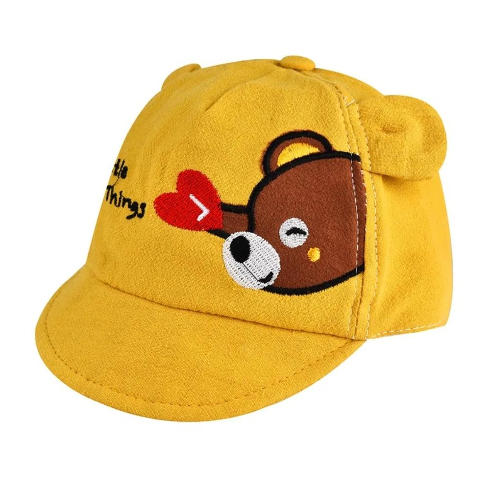 Adjustable Cap Baby Baseball Cap Kids Boys Girls Cartoon Duck Tongue Cap Sunshade Hat with Ears Fisherman Hat Spring Summer