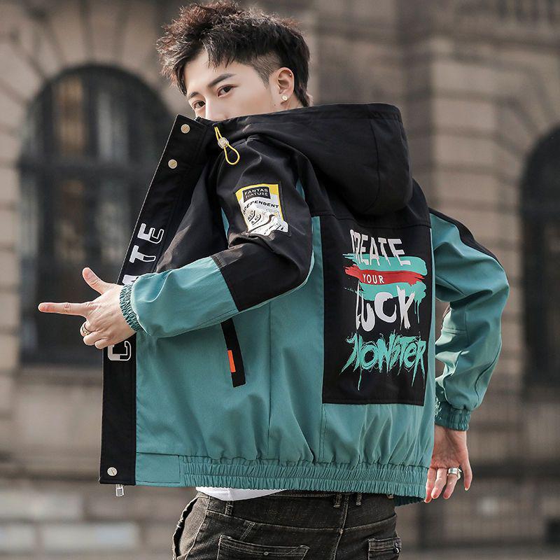 Stilvolle Kapuzenjacke im koreanischen Stil für Herren – Trendige lässige Übergangsjacke für Frühling/Herbst