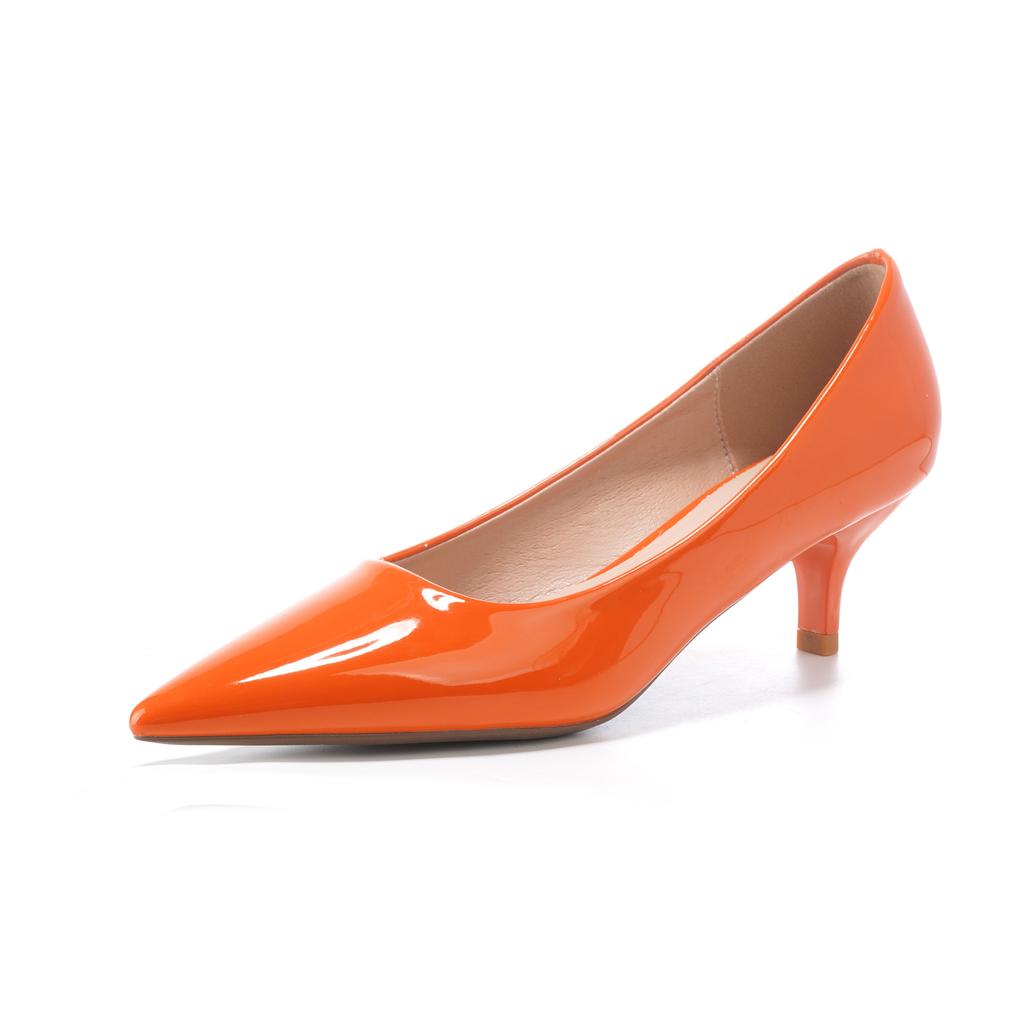Professional High Heels Women's Pointed Head Shallow Mouth Large Size Single Shoes Black Medium Heel Dress Work Shoes Women