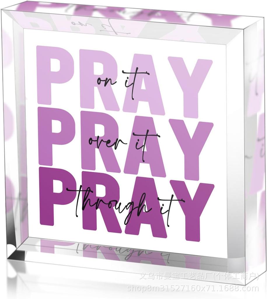 Pray More Worry Less Decoration Cute Gift Butterfly Crafts Flower Study Desk Ornaments Home Decoration Accessories Home Decor