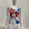 European and American Retro Gothic Women's Tight Y2K Cartoon Pattern Printed Tank Top