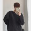 Men's Trendy Pleated Long Sleeve White V-Neck T-Shirt