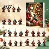 Regalo per Festa di Natale Calendari dell'Avvento Bassotto 2026, 24 Giorni Ciondolo Acrilico 2D Decorazione da Appendere all'Albero Calendario del Conto alla Rovescia, Ornamenti da Collezione Cane,
