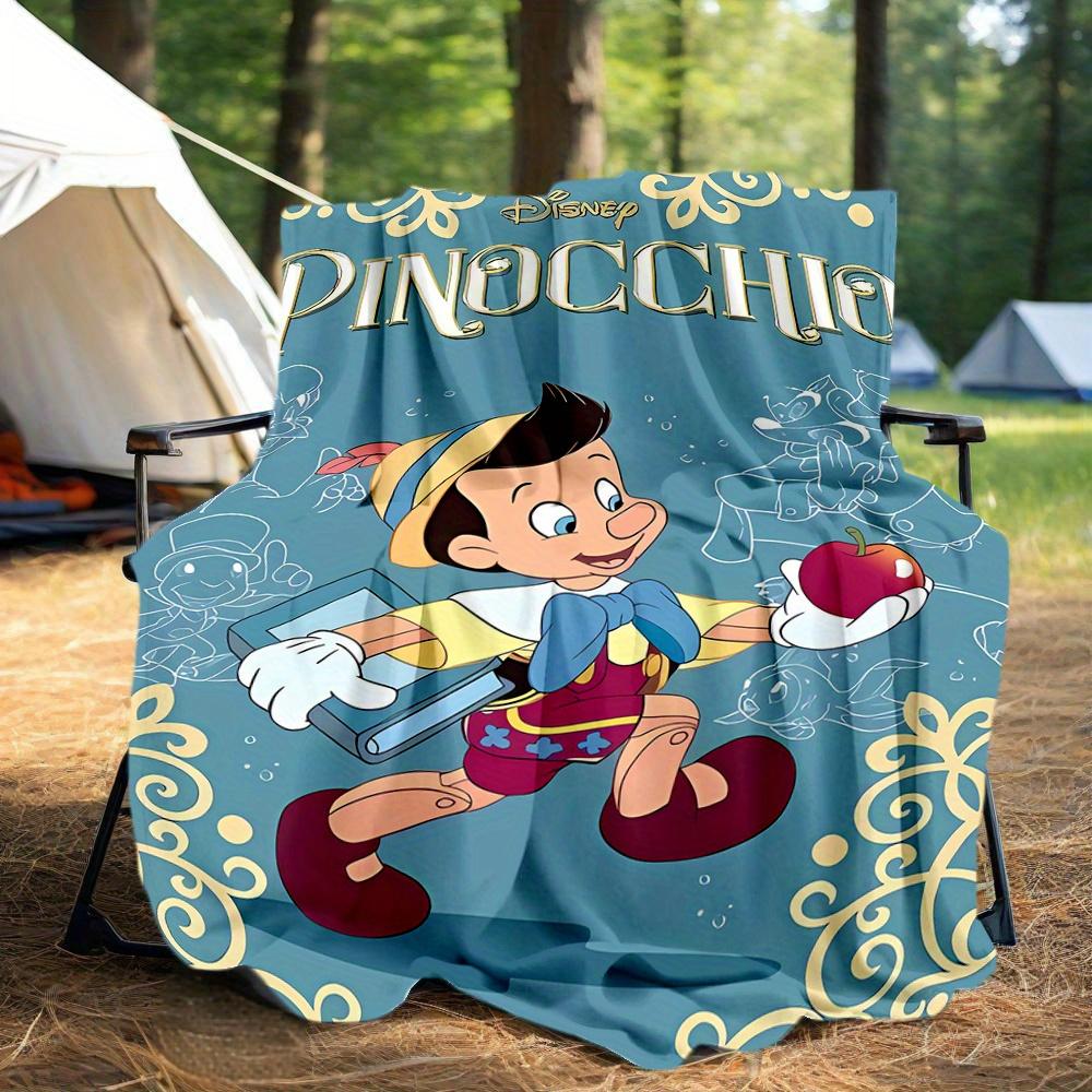 1pc, Disney Happy Pinocchio Blanket Soft Throw for Outdoor Blankets, Gift