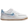 Nike Air Force 1 GS White Bleached Coral Clouds Kids Sneakers Eraser-Beige Skateboard-Blue DM1020-100