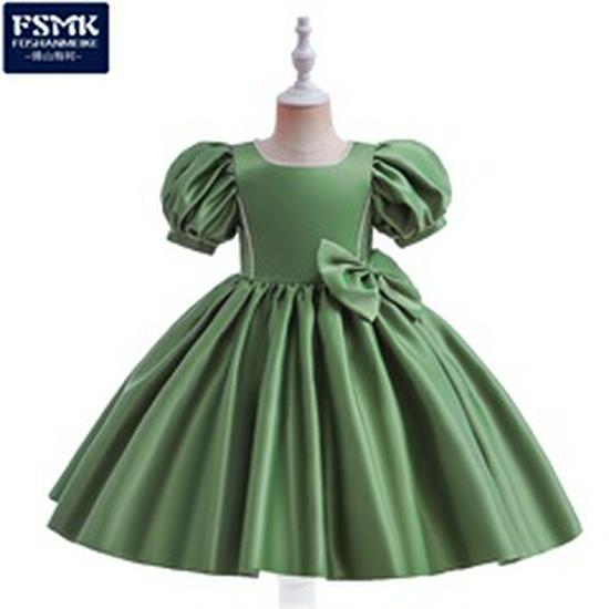 Children's Beaded Princess Trumpet Sleeve Dress