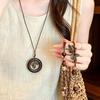 Women's Retro Bodhi Pendant Necklace - Ethnic Style, Versatile Sweater Chain