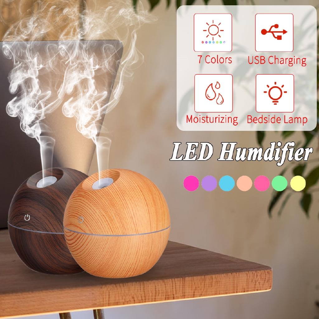 7 Color USB Aroma Essential Oil Diffuser Air Purifier LED Night Light Ultrasonic Cool Mist Humidifier Home Office 130ML