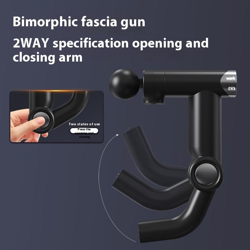 Deep Muscle Massage Gun Folding Fascia Gun Electric Percussion Pistol Massager For Body Neck Back Leg Fitness Tool 32 Levels