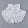 Elegant Mesh Multilayer Pleated Fake Collar Decorative Neck Cover Half Top Collar Sweater Shirt Detachable High Collar