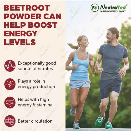 NeutraVed Beetroot Powder 100g | Edible Grade | for Face Pack, Skin Glow & Hair Care | 100% Pure Natural Beet Root Powder | Vegetarian -100g
