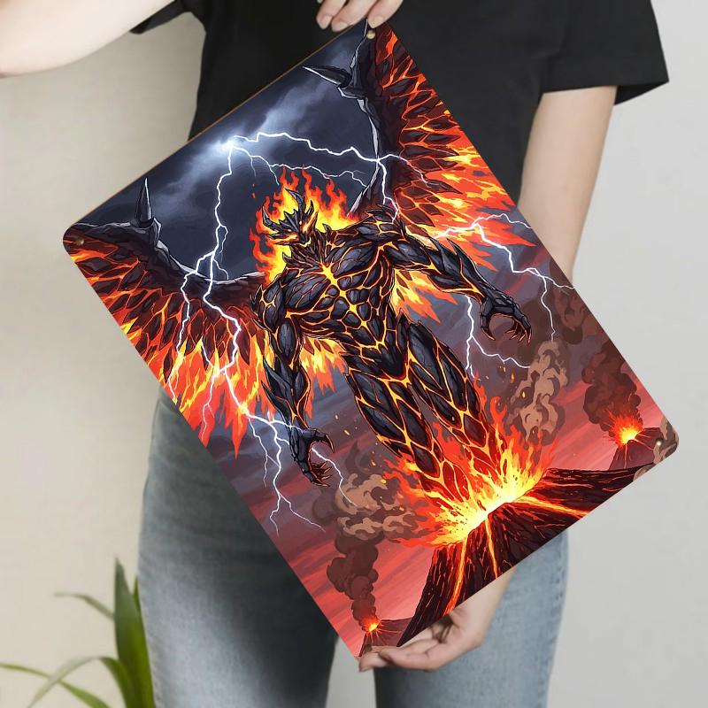 

Dark Lava Demon Metal Wall Art Home Decor Living Room Bedroom Hanging Decoration 20x30cm（7.8x11.8inch）