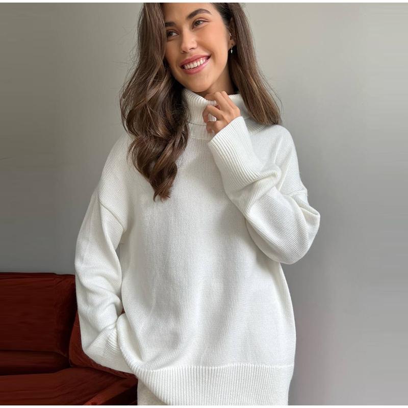 Осень-зима женский свитер модный винтажный женский мягкий теплый вязаный пуловер — фото 15