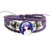 Sewerslvt Schizofrenia Dnb Cover Album Cartoon Creative Button Rope Button Purple Leather Bracelet Jewelry Charm Fans Gift