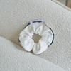 Black and white piping hair scrunchie