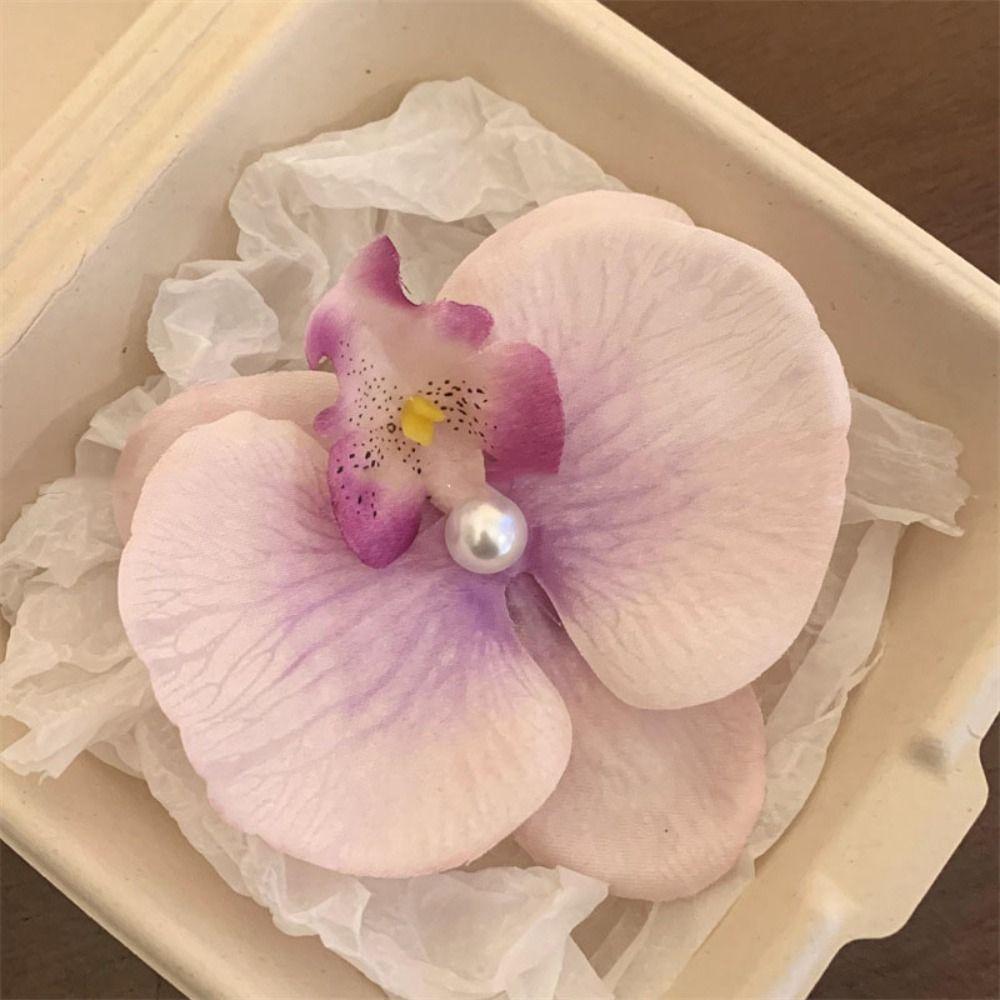 Phalaenopsis Pearl Hair Clip Orchid Butterfly Hair Clip Duckbill Clip Hair Styling Tools Bow Flower Hair Clips Hair Accessories