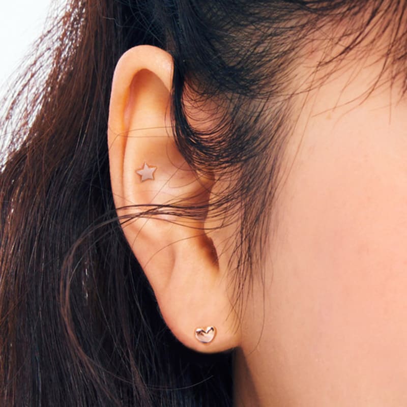 Tirr Lirr 14K Pink Gold Lorotongtong Heart Piercing TEPK4P05680M(PC)-3