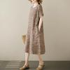 Summer Plus Size Women's Cotton and Linen Dress