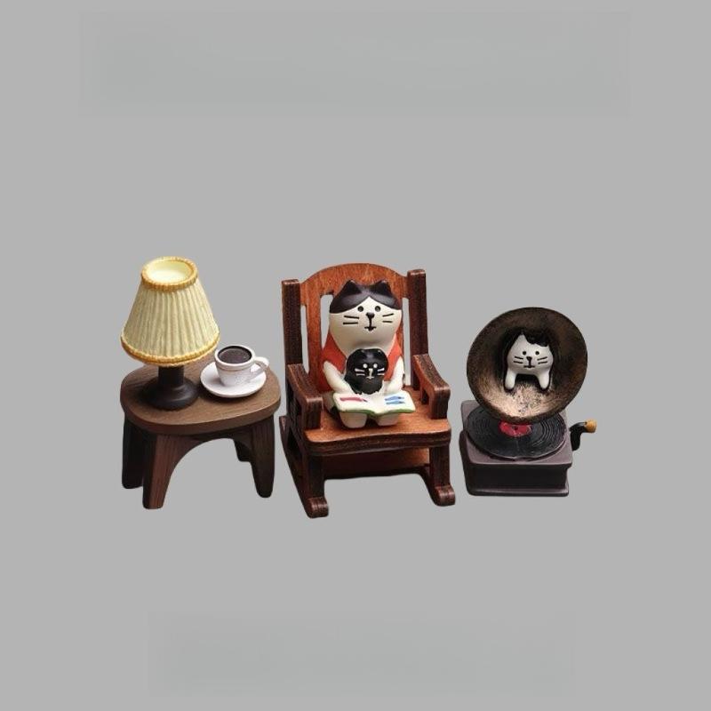 Cute Frog with Rocker Chair Healing Mini Home Office Decoration Desktop Decor Japanese Style Charming Gifts for Friends Wholesal
