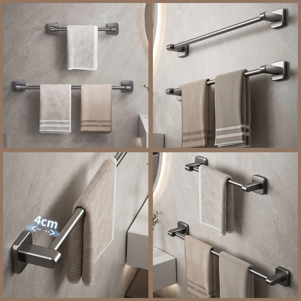 Self-adhesive Towel Rack Punch-free Towel Hanger Durable Towel Holder  Kitchen Storage Rack