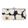 Marimekko Mini Unikko Silmälasikukkaro Pouch, Cosmetic Pouch, Small Item Holder, Clasp Closure, Cotton, 74529 518, Midnight Blue [Used]