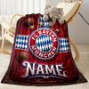 Bayern Munich Celebration Personalized Text Blanket Gift Customizable Blanket Warmthful Decor for Home Decor Office Nap Bedding for All Occasions