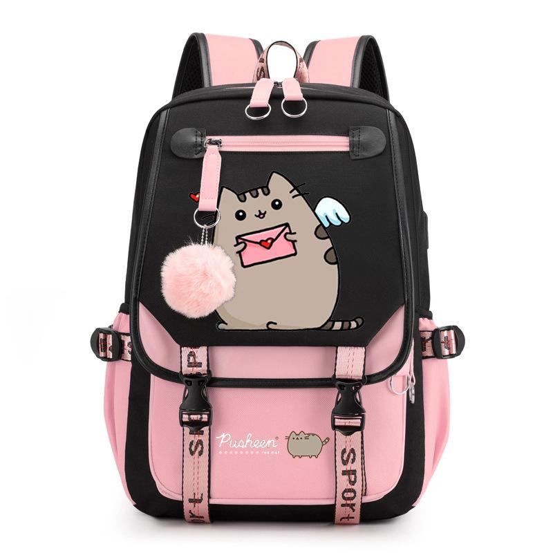 Cartoon Cute Printed School Bag Outdoor Travel Oxford Cloth Backpack