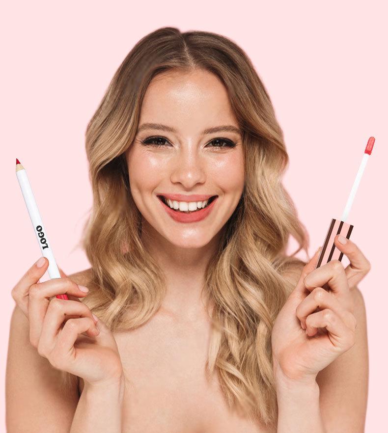Waterproof Matte Lip Liner & Gloss Set: Long-Lasting, Non-Fading, Non-Stick