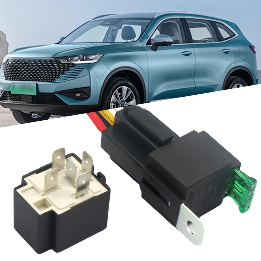 12V DC 4 Pin 5 Pin Car Automotive Fused Relay 30A Fused On/Off Car Motor Relay with Holder Socket On/Off Fused Relay