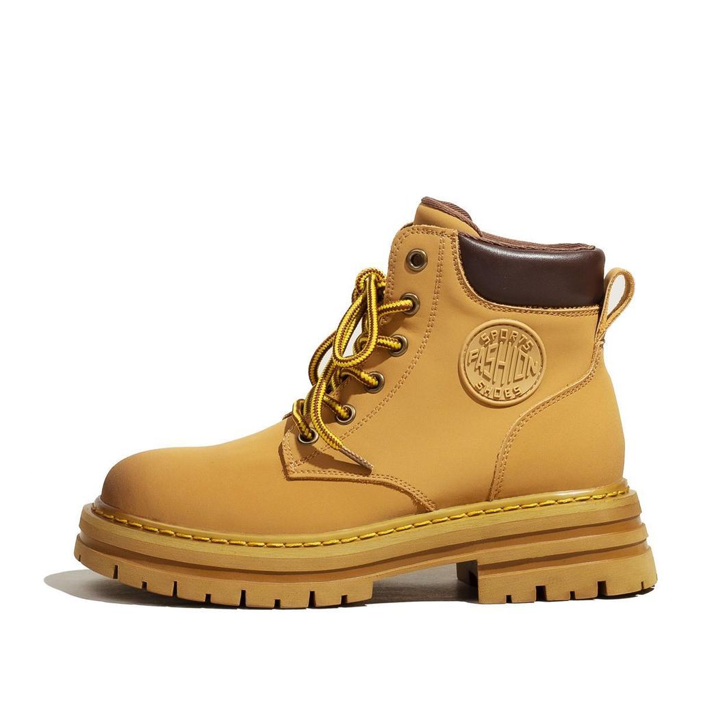 Martin boots women's versatile rhubarb boots 2025 spring and autumn locomotive single boots casual small feet boots ins tide Korean version design