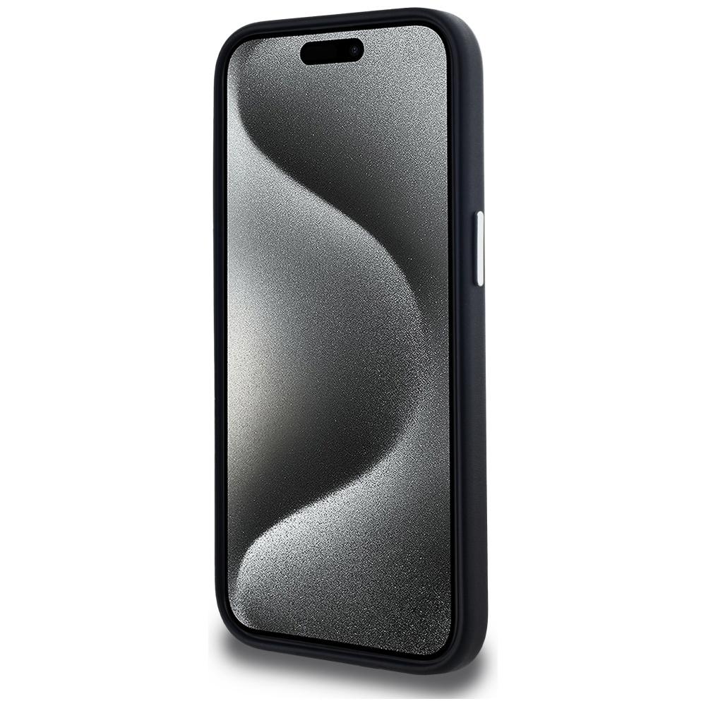 Karl Lagerfeld FW Metal Plate MagSafe Case for iPhone 15 Black