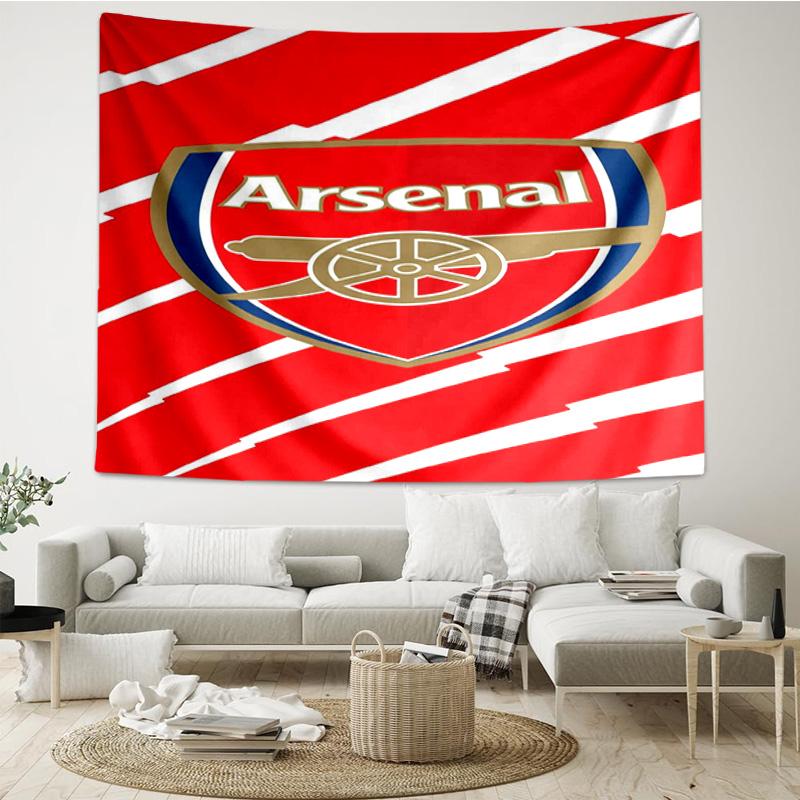1PC Arsenal Football Club Crest Printed Tapestry Room Decoration Wall Hanging for Living Room Bedroom, dormitory, Birthday and Christmas gifts