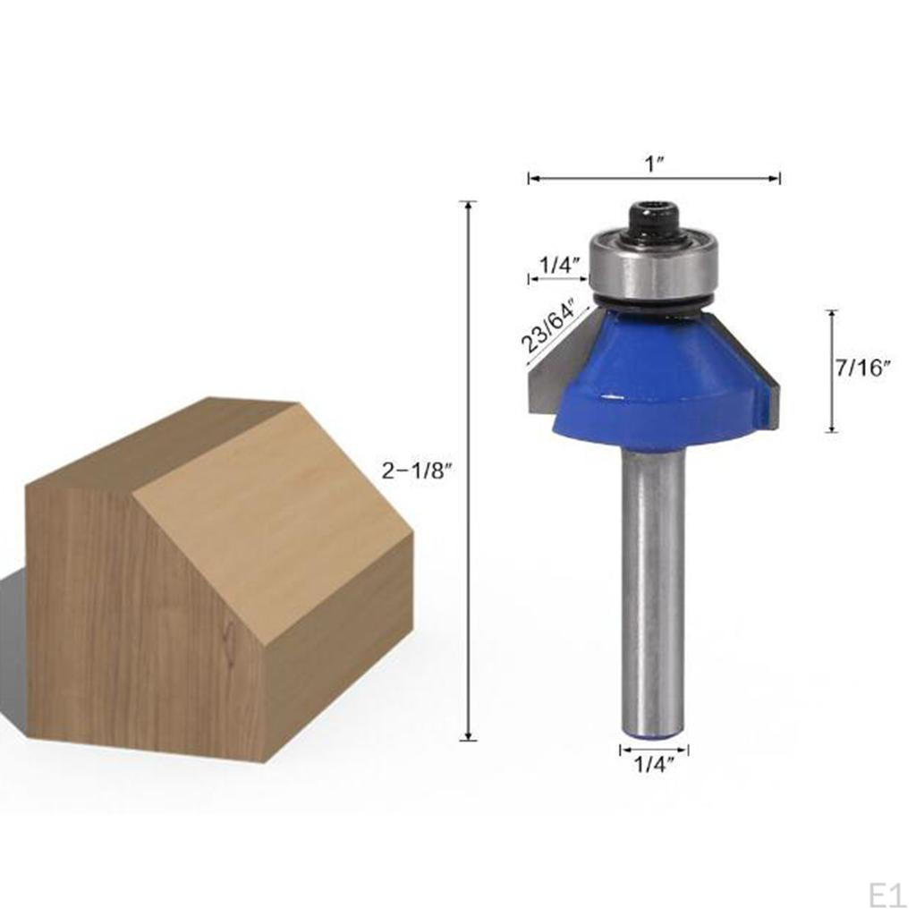 Hardness Carbide Router Bit Cutter Chamfer 1/4 Inch Shank