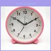 Reloj Despertador Redondo Metálico Moderno Silencioso Con Luz Para Estudiantes Decoración de Mesita de Noche