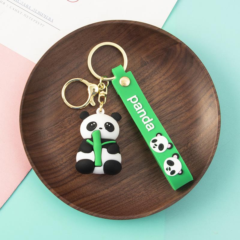 Sichuan Panda Bamboo Keychain Ornament: Cute Chengdu Zoo-Inspired Small Gift