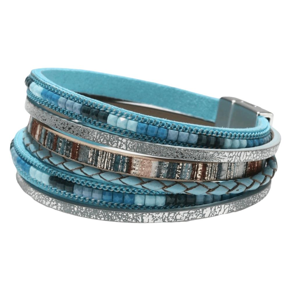 Crystal Magnet Wrap Bracelets Beaded Woven Leather Bracelets Multilayer Bracelets Girlfriend Wife