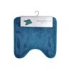 Tapis contour de WC - Vitamine - 45x45 cm - 100% Microfibre - Bleu uni