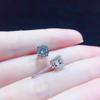4-Prong Moissanite Stud Earrings Women Minimalist Small Fashion Jewelry Sterling Hypoallergenic