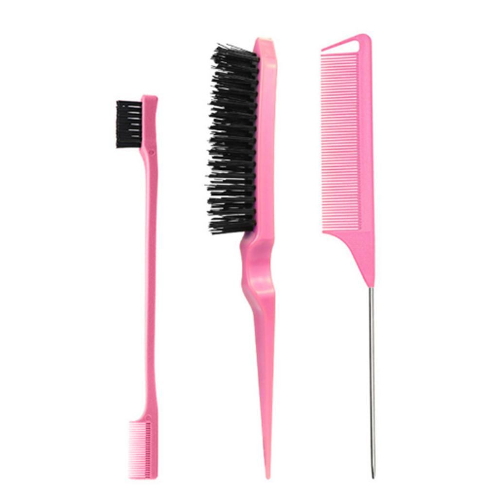 Hair Oil Comb Set Highlight Brush Comb Hairdressing Tools Eyebrow Brush Hair Comb Partition Pointed Tail Comb Three-piece Set